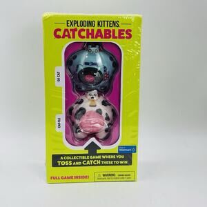 Exploding Kittens Catchables 2pk DJ Cat & Cattle Party Game. New. Sealed!